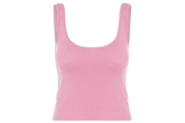 Regata Feminina Poliamida Decote Em U - Rosa