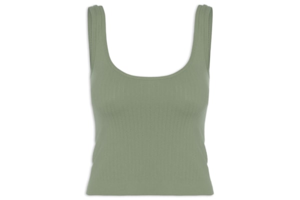 Regata Feminina Poliamida Decote Em U - Verde