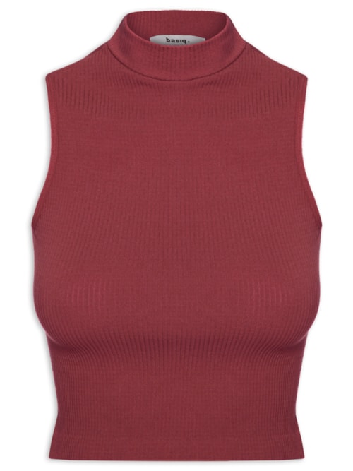 Regata Feminina Poliamida Gola Alta – Vinho