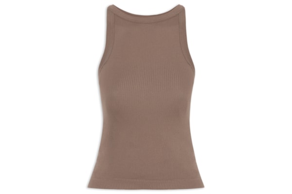 Regata Feminina Poliamida Sem Alças - Marrom