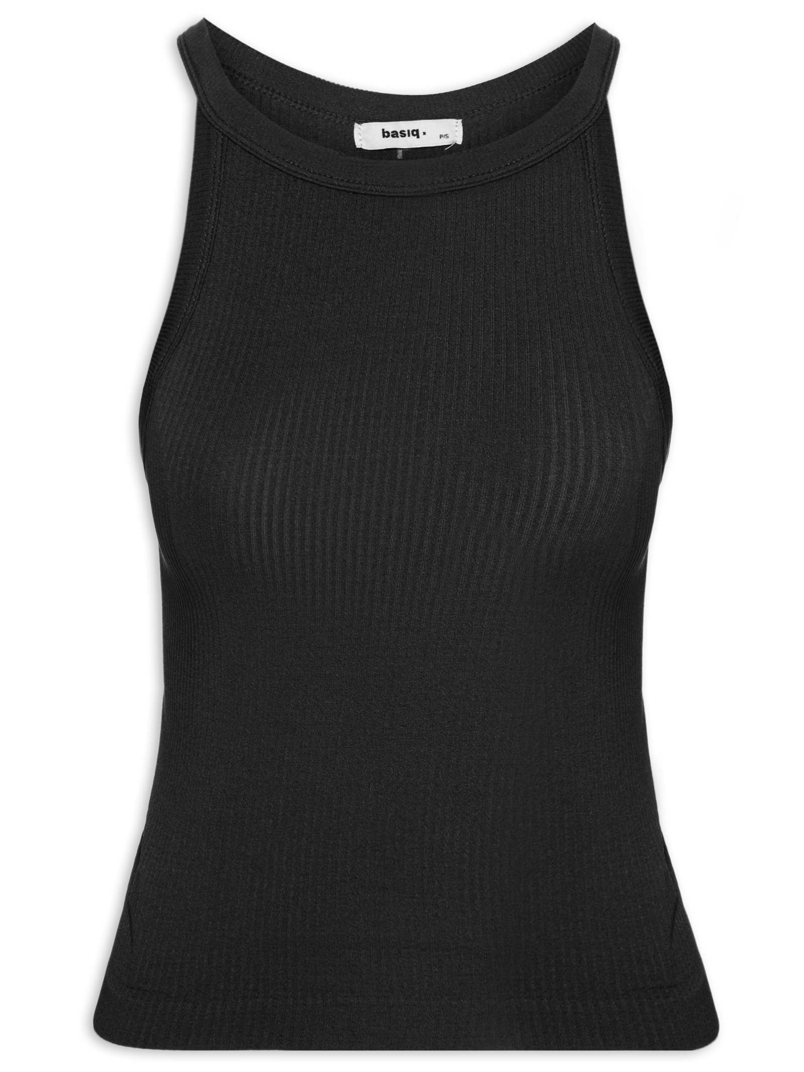 Regata Feminina Poliamida Sem Alças Preto Basiq
