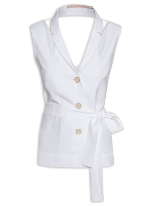 Regata Feminina Recortes Highline – Branco