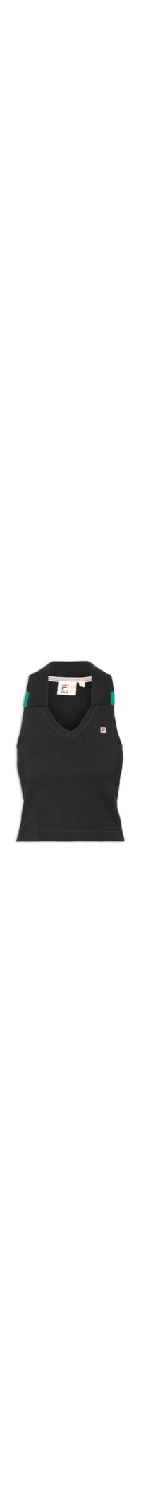 Regata Feminina Regular Tricot Em Sport Club - Preto