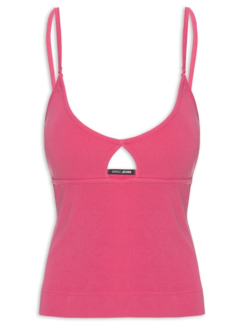 Regata Feminina Rib Abertura Decote - Rosa