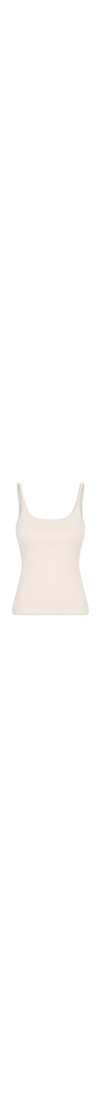 Regata Feminina Rib Basic Alça - Bege