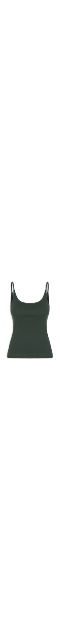 Regata Feminina Rib Basic Alça - Verde