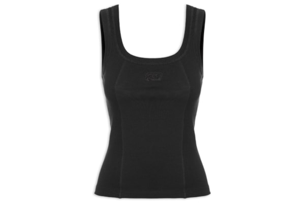  Regata Feminina Rib Basic Patch - Preto