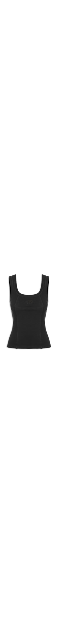 Regata Feminina Rib Basic Patch - Preto
