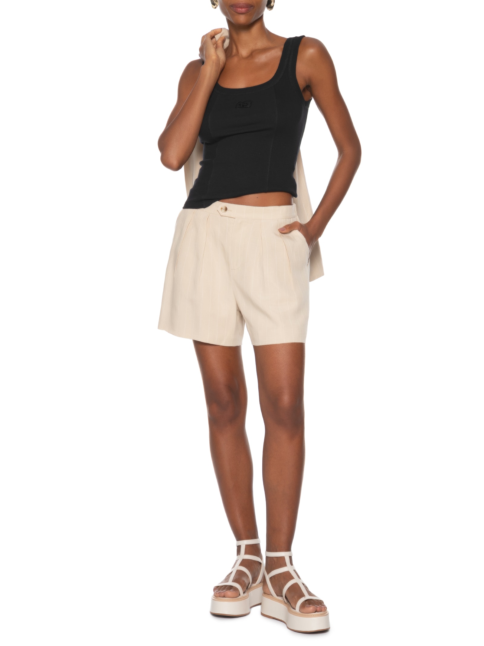  Regata Feminina Rib Basic Patch Preto Animale Jeans