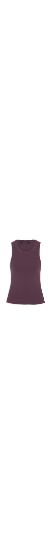 Regata Feminina Rib Com Renda - Roxo