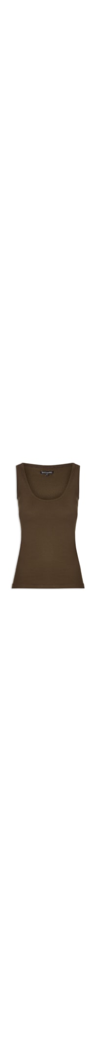 Regata Feminina Rib - Marrom