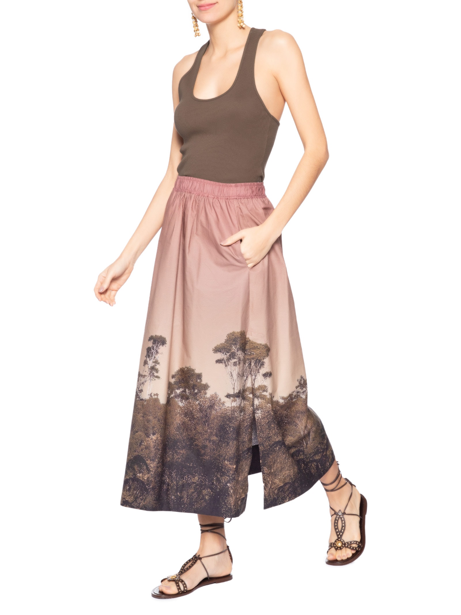 Regata Feminina Rib Nadador – Marrom Animale