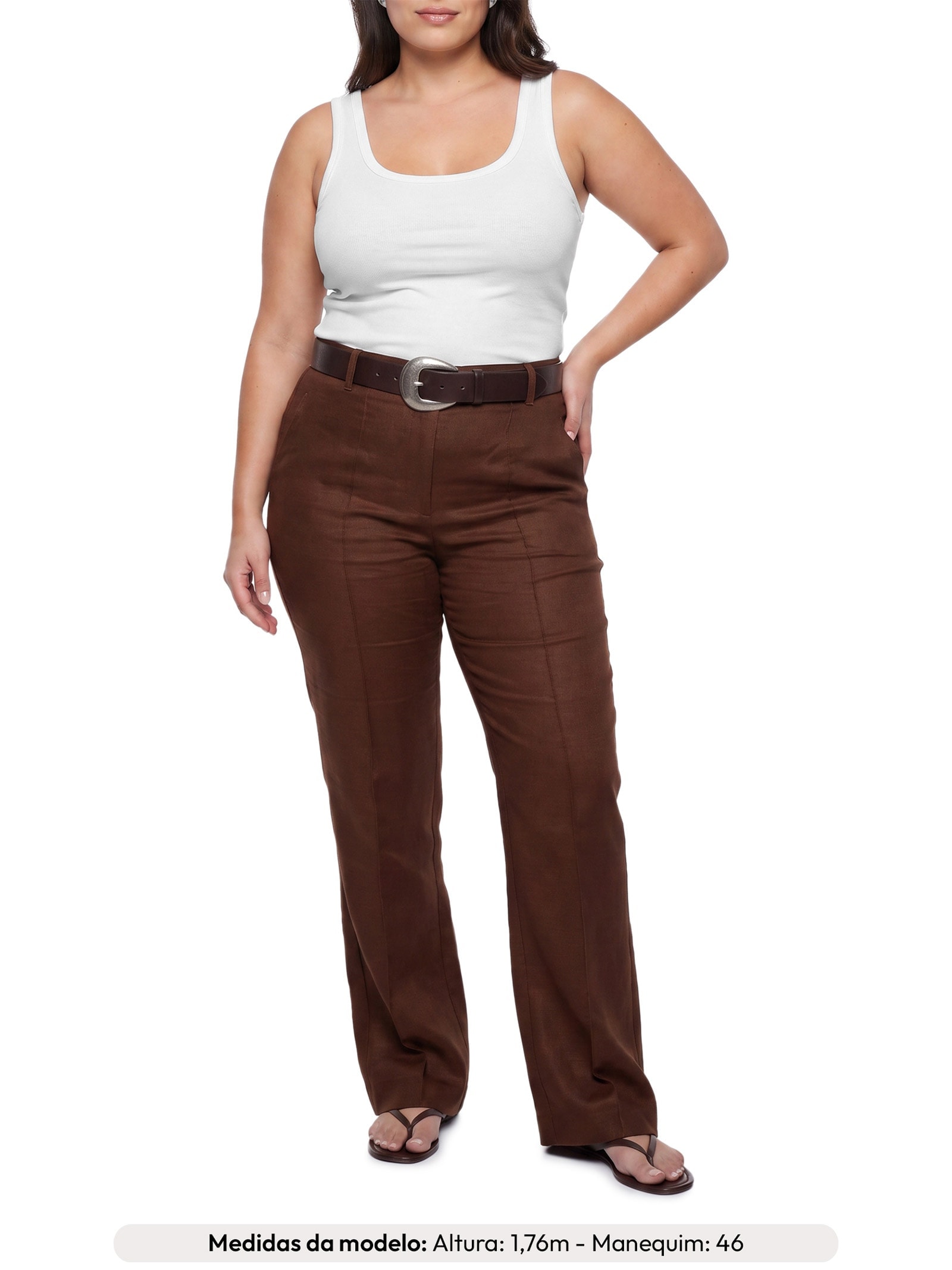 Regata Feminina Rib Perene II Branco Le Lis