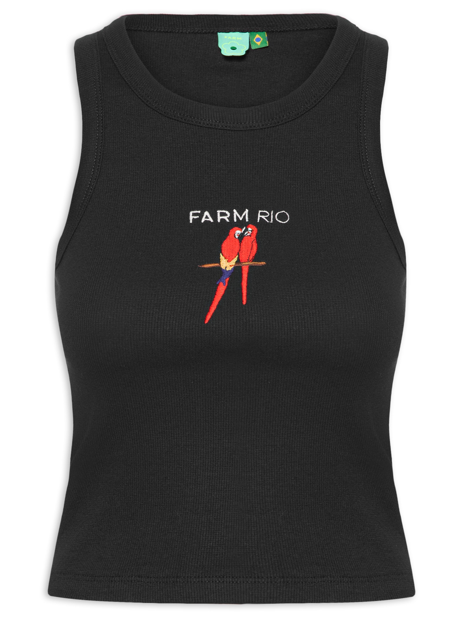 Regata Feminina Ribana Araras Preto Farm