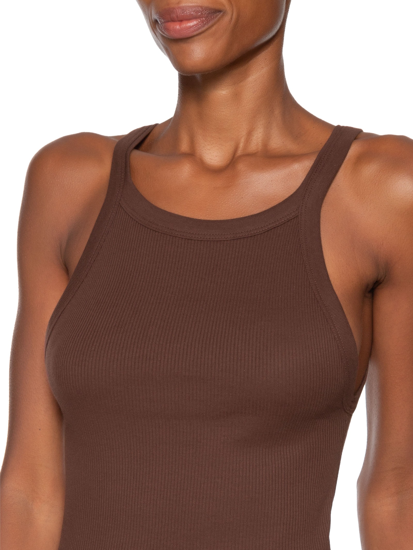 Regata Feminina Ribana Basic Marrom Animale