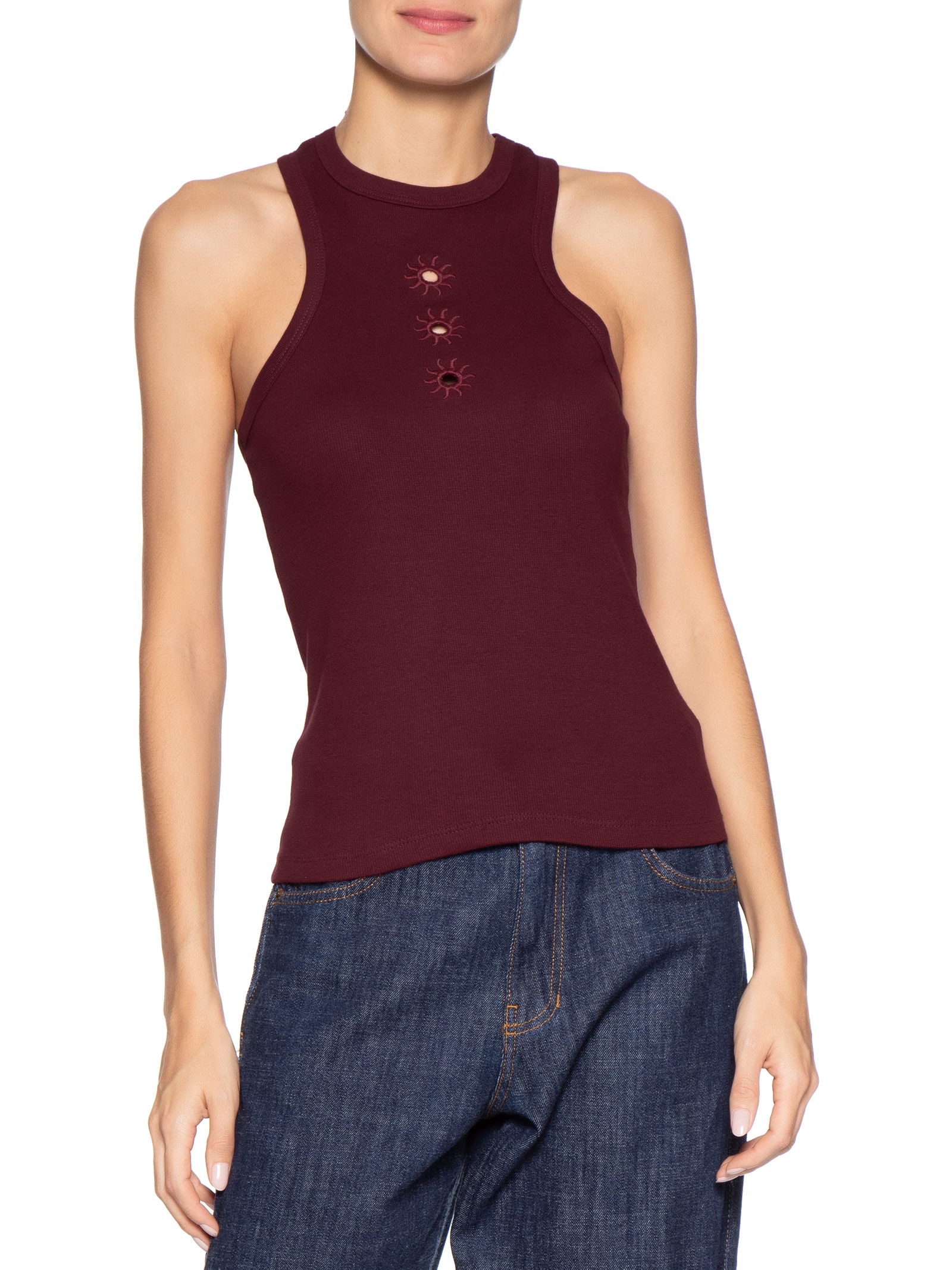 Regata Feminina Ribana Bordado Sol – Vermelho Dress To