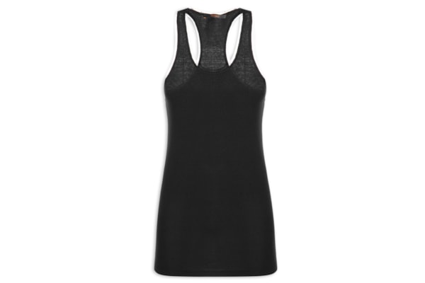 Regata Feminina Ribana Detalhe Tule - Preto