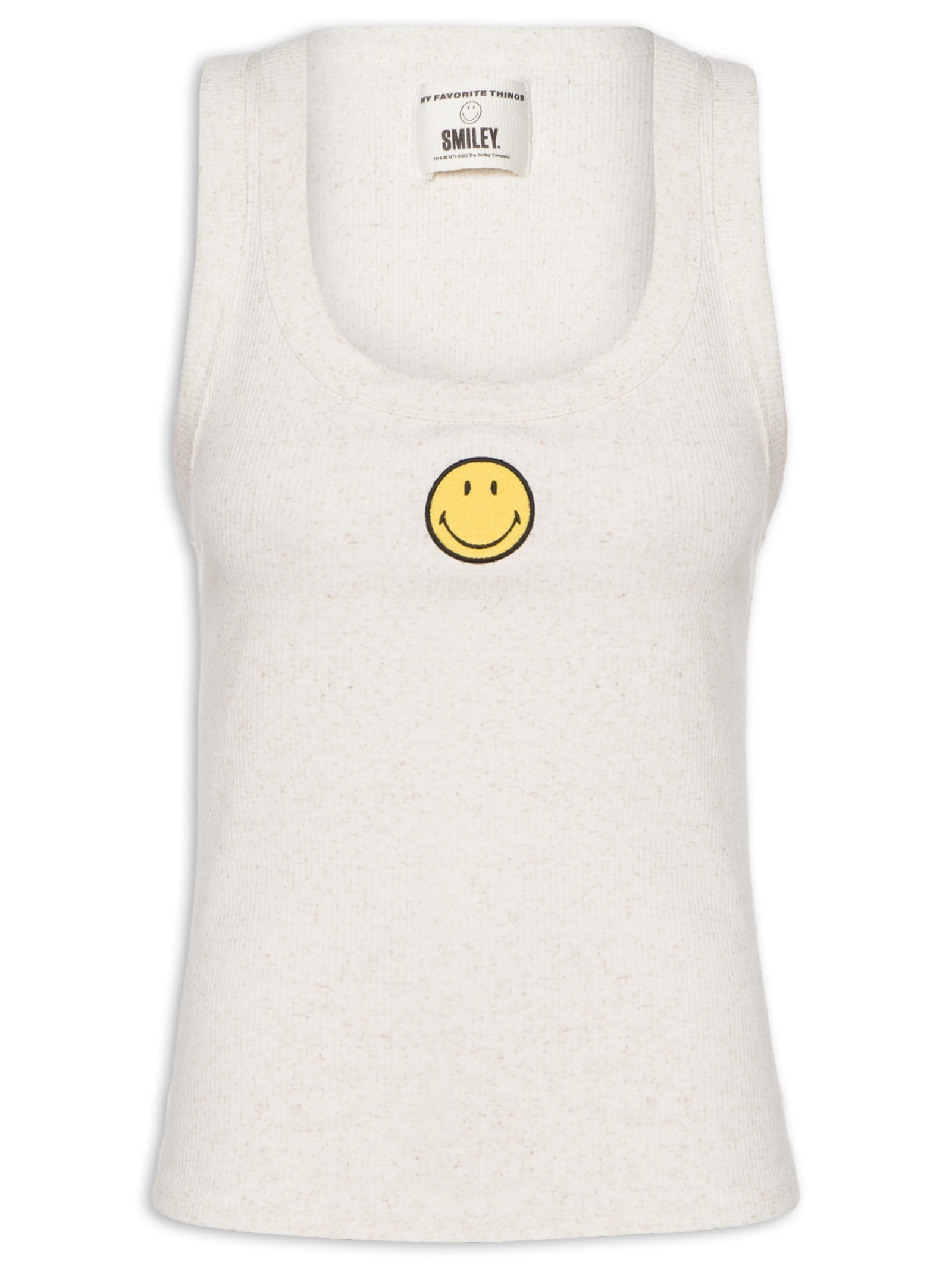 Regata Feminina Ribana Smiley Branco My Favorite