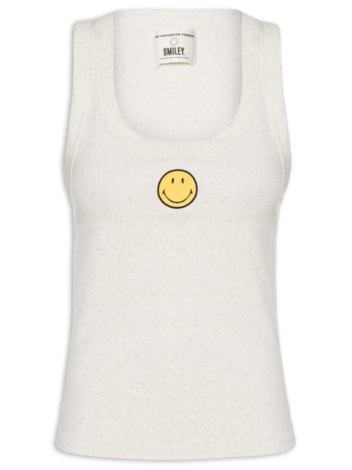 Regata Feminina Ribana Smiley – Branco