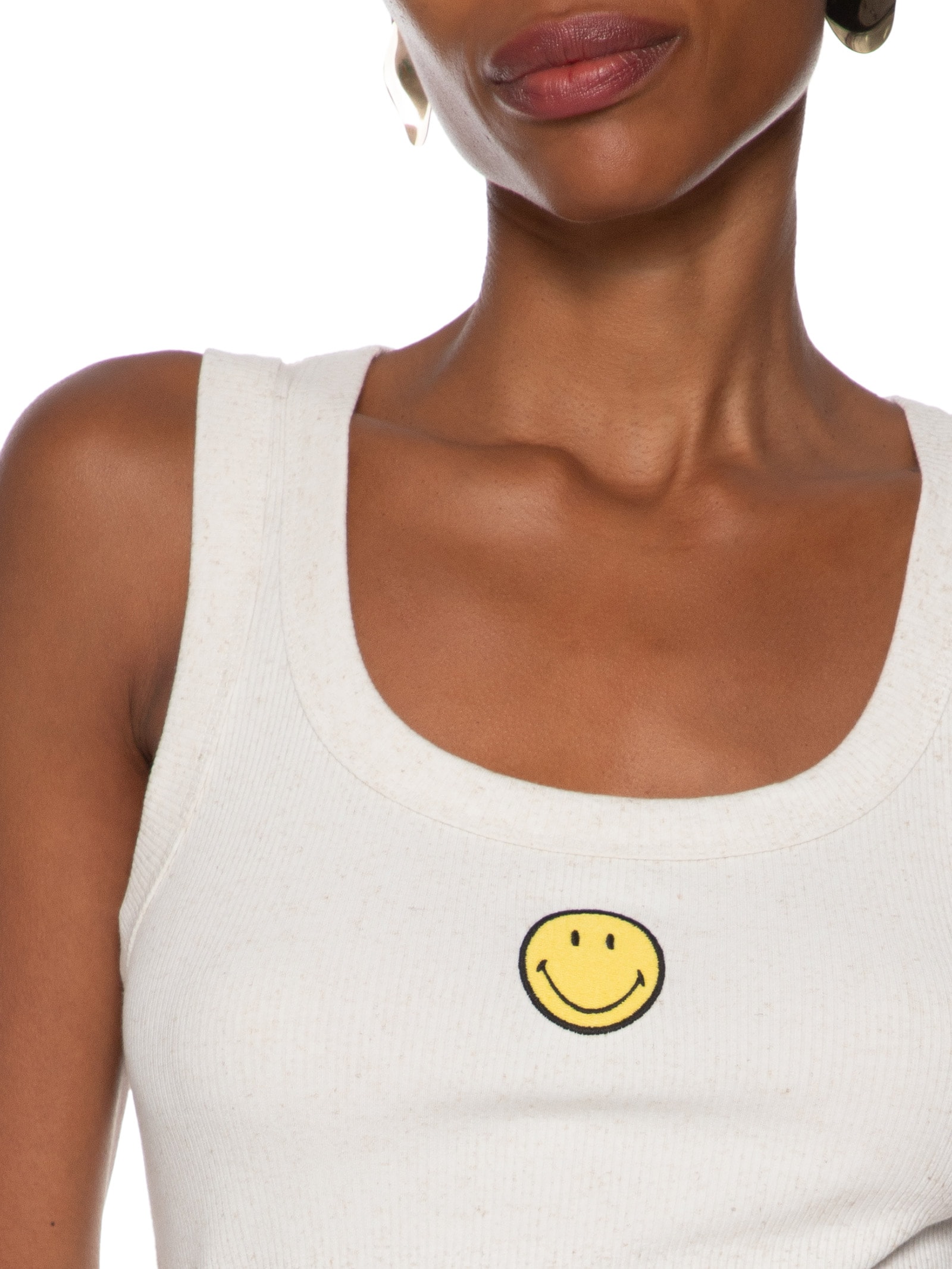 Regata Feminina Ribana Smiley Branco My Favorite