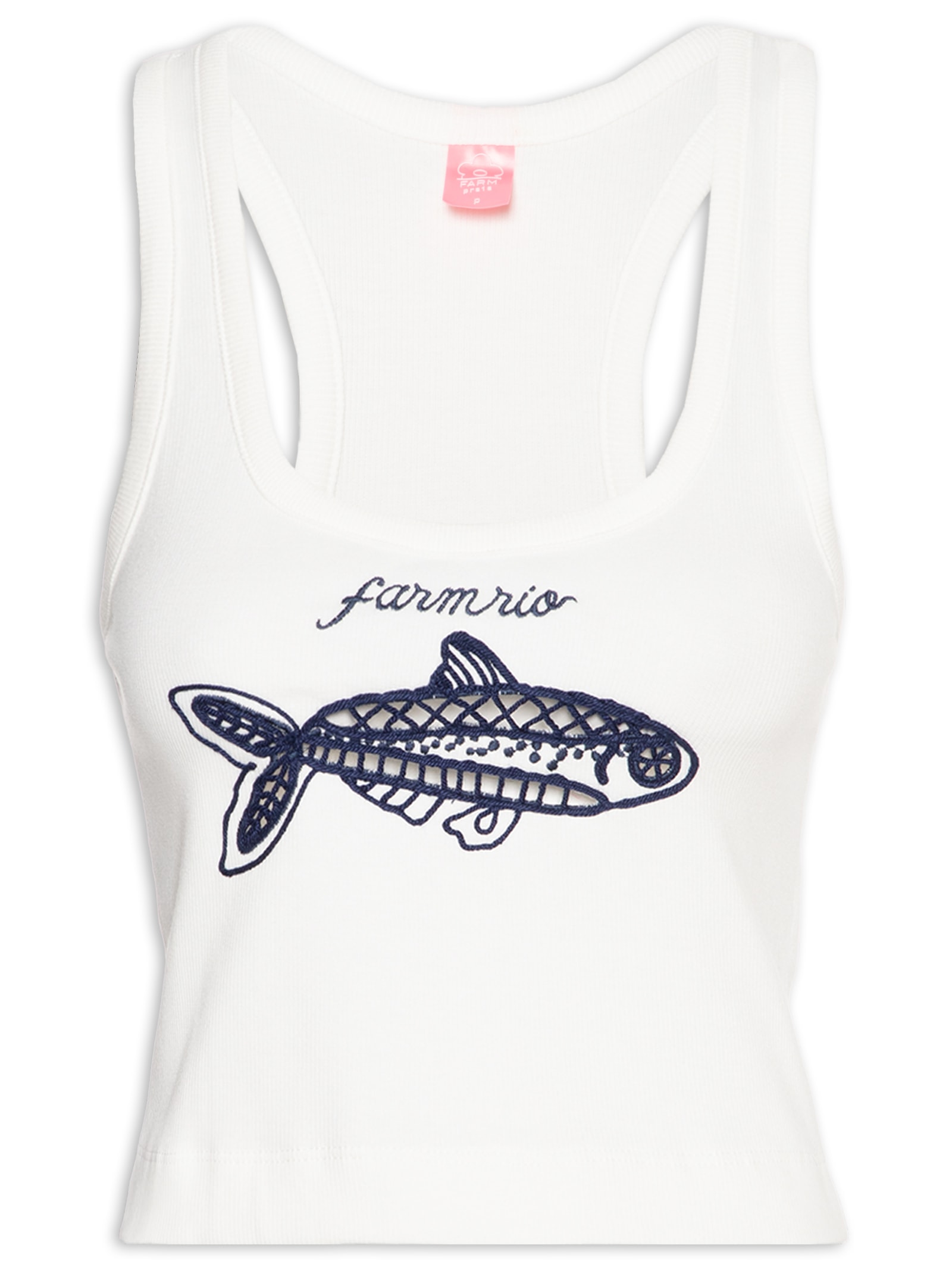Regata Feminina Richilieu Peixe Branco Farm Praia