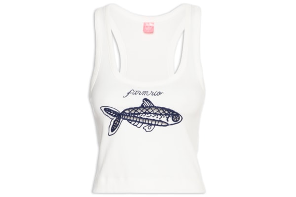 Regata Feminina Richilieu Peixe – Branco