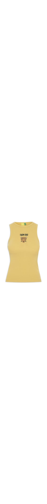 Regata Feminina Rio Bordada - Amarelo