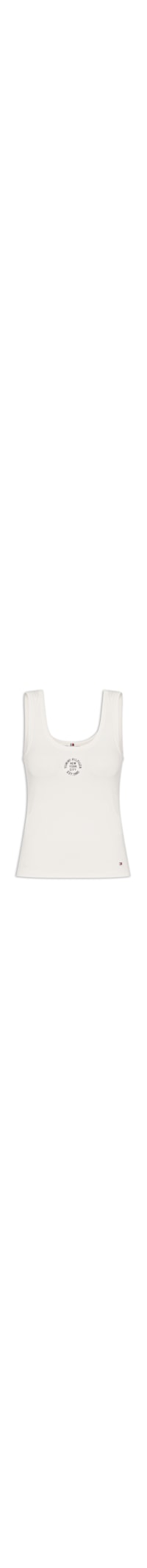 Regata Feminina Roundall Rib Slim Tank Top - Branco