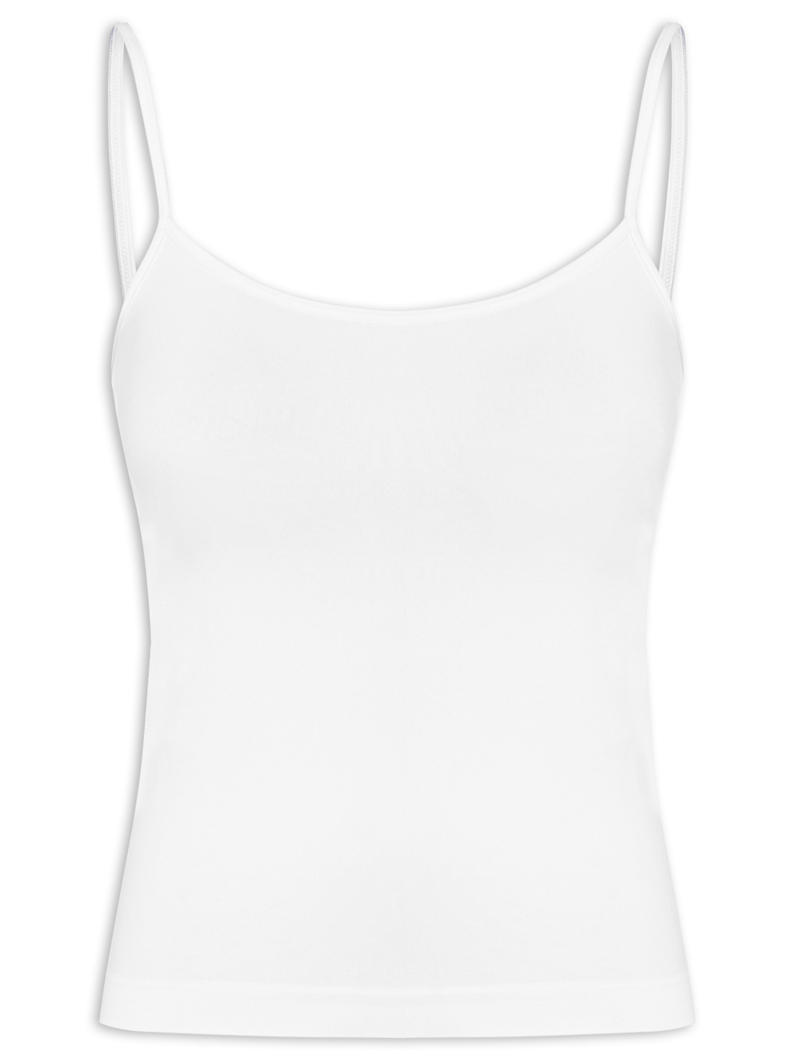 Regata Feminina Segunda Pele Em Microfibra Light Branco Hope