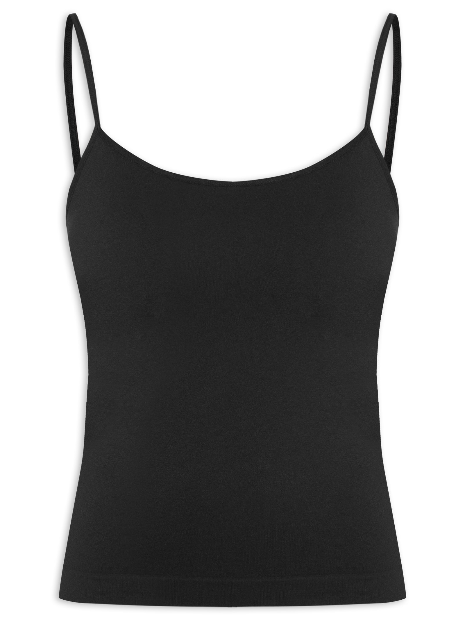 Regata Feminina Segunda Pele Em Microfibra Light Preto Hope