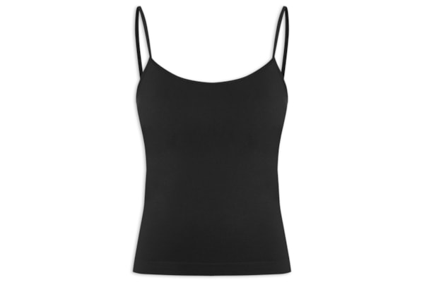 Regata Feminina Segunda Pele Em Microfibra Light - Preto