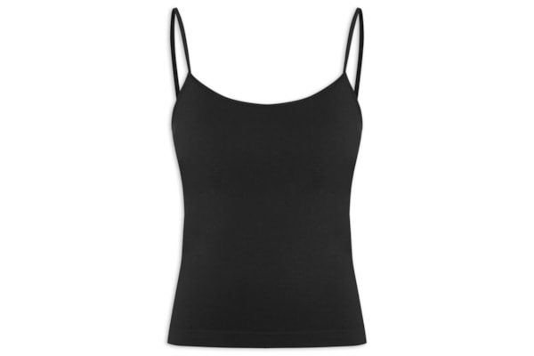 Regata Feminina Segunda Pele Em Microfibra Light - Preto