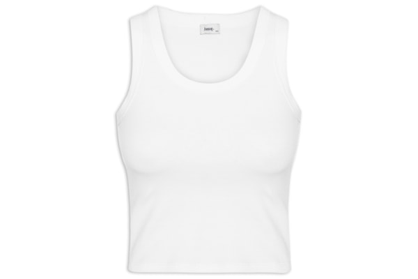 Regata Feminina Sem Manga Básica - Branco