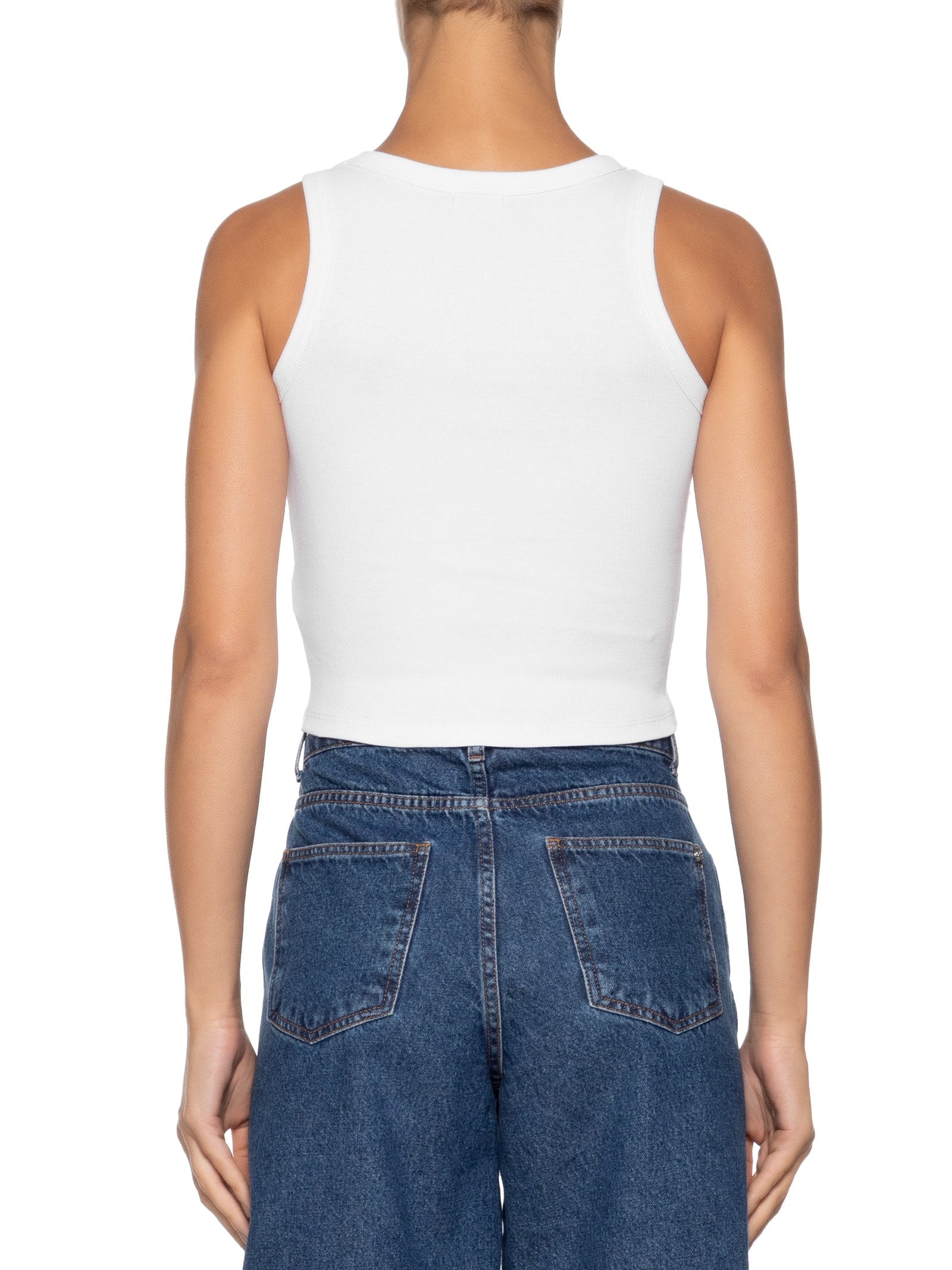 Regata Feminina Sem Manga Básica Branco Basiq