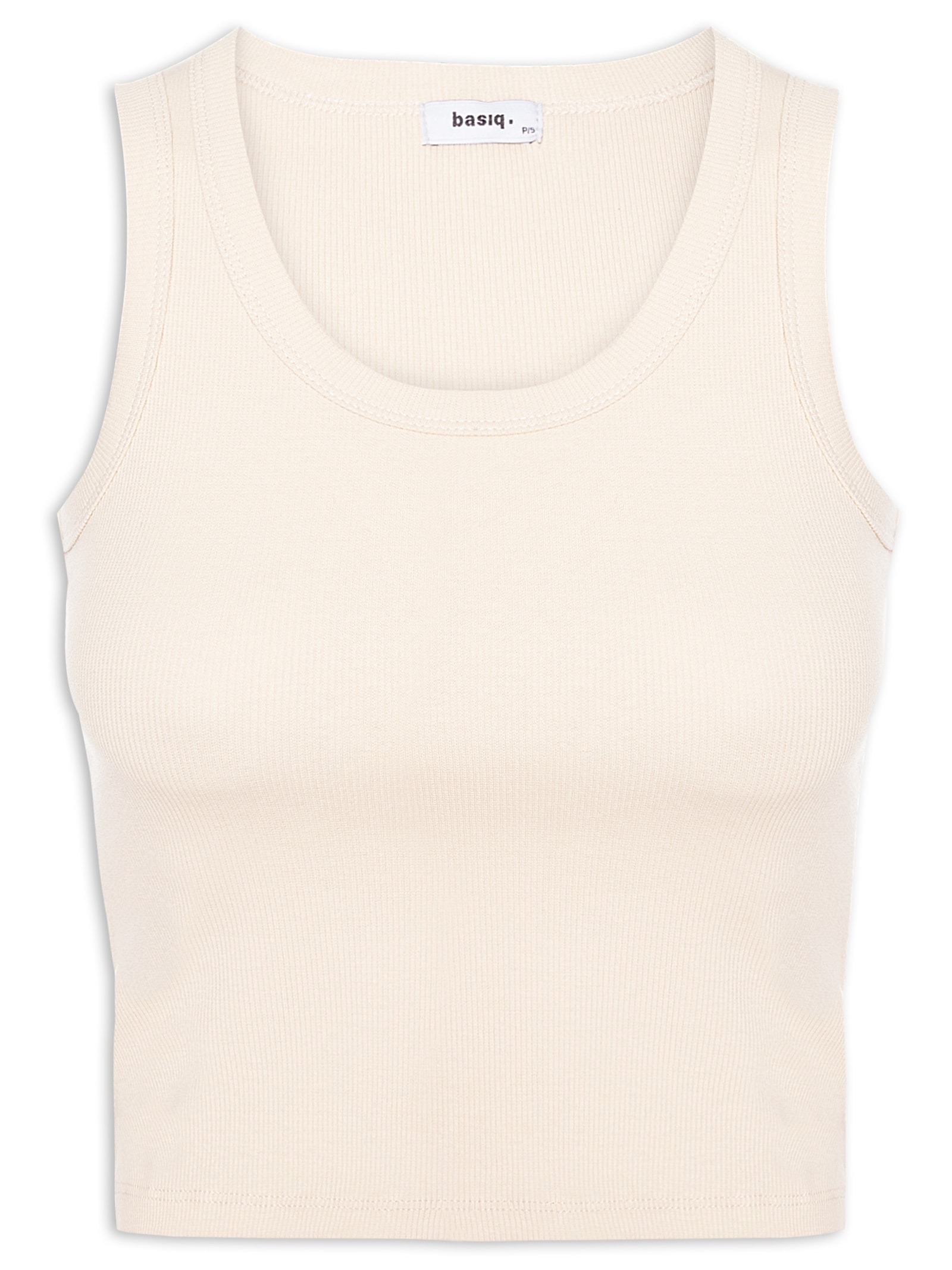 Regata Feminina Sem Manga Básica Off White Basiq