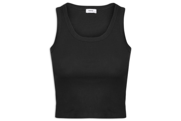 Regata Feminina Sem Manga Básica - Preto