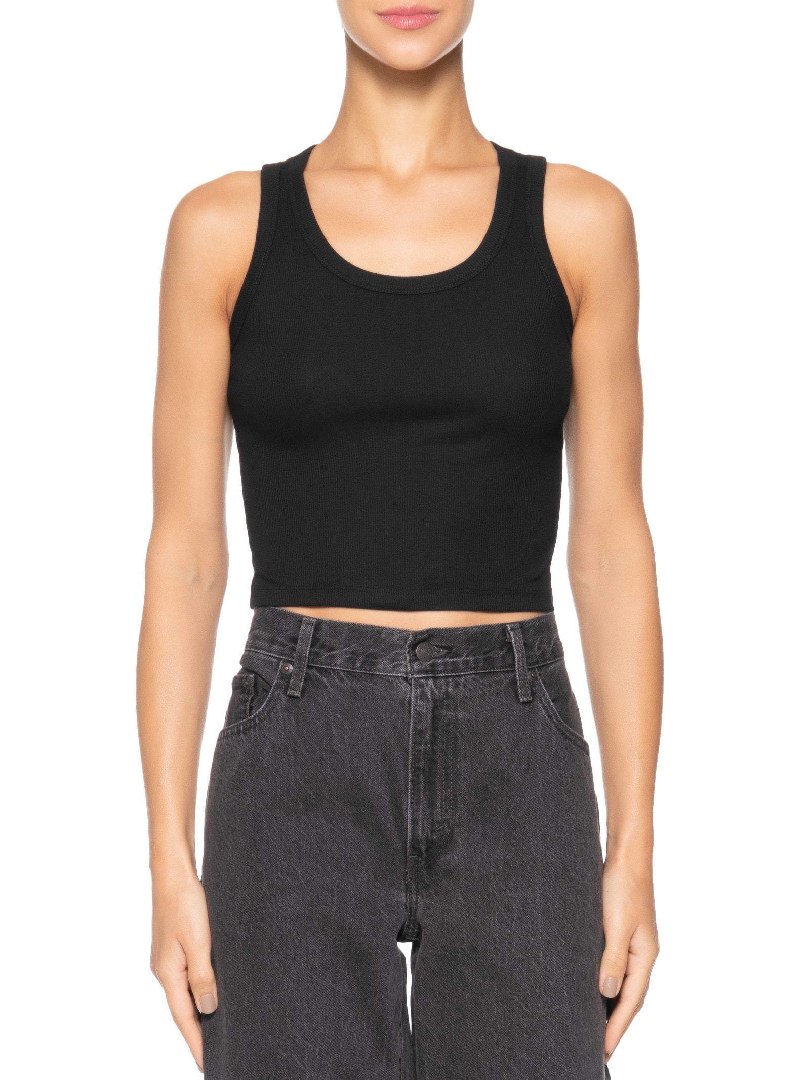 Regata Feminina Sem Manga Básica Preto Basiq