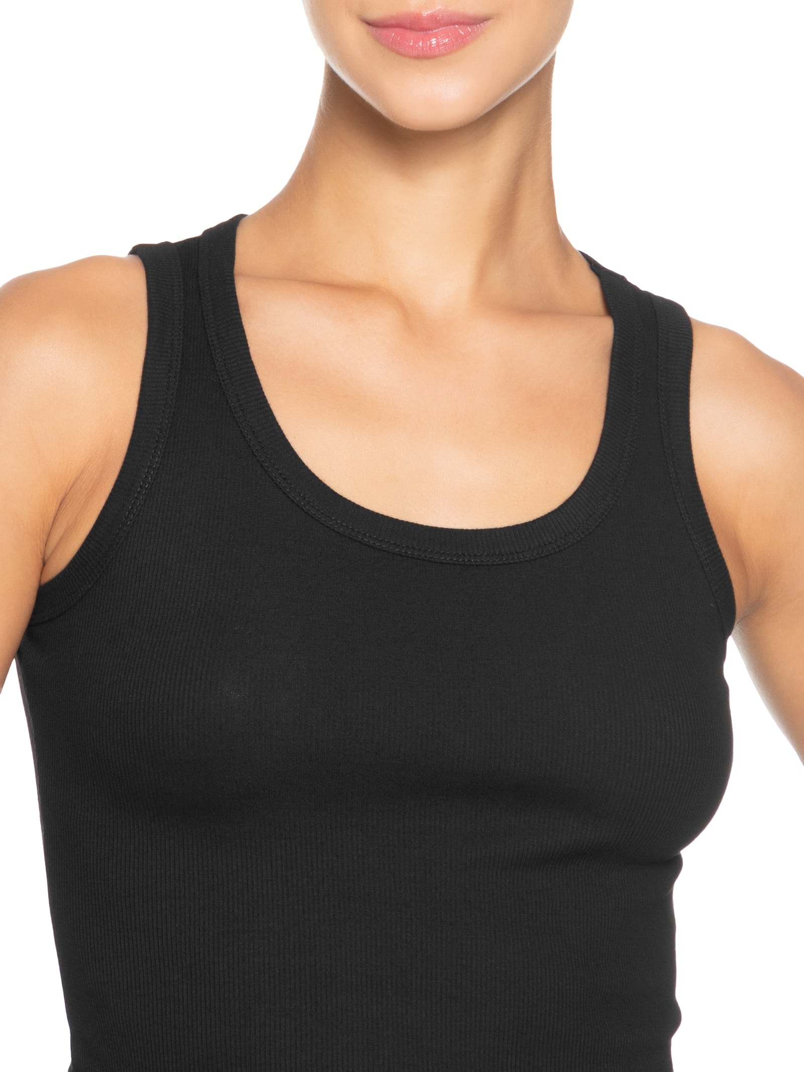 Regata Feminina Sem Manga Básica Preto Basiq