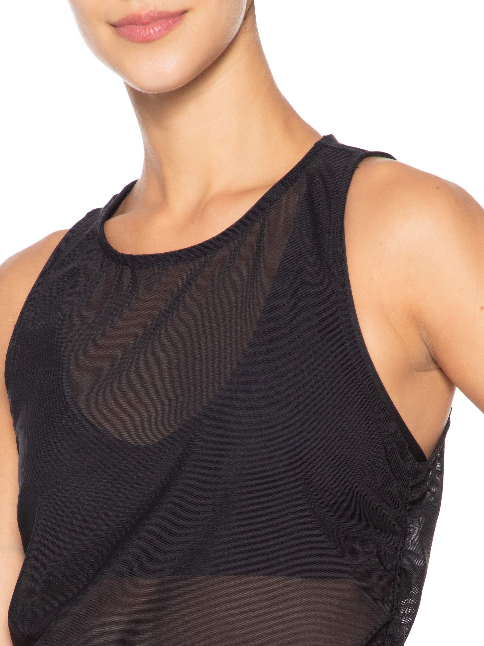 Regata Feminina Tennis Club Preto Fila