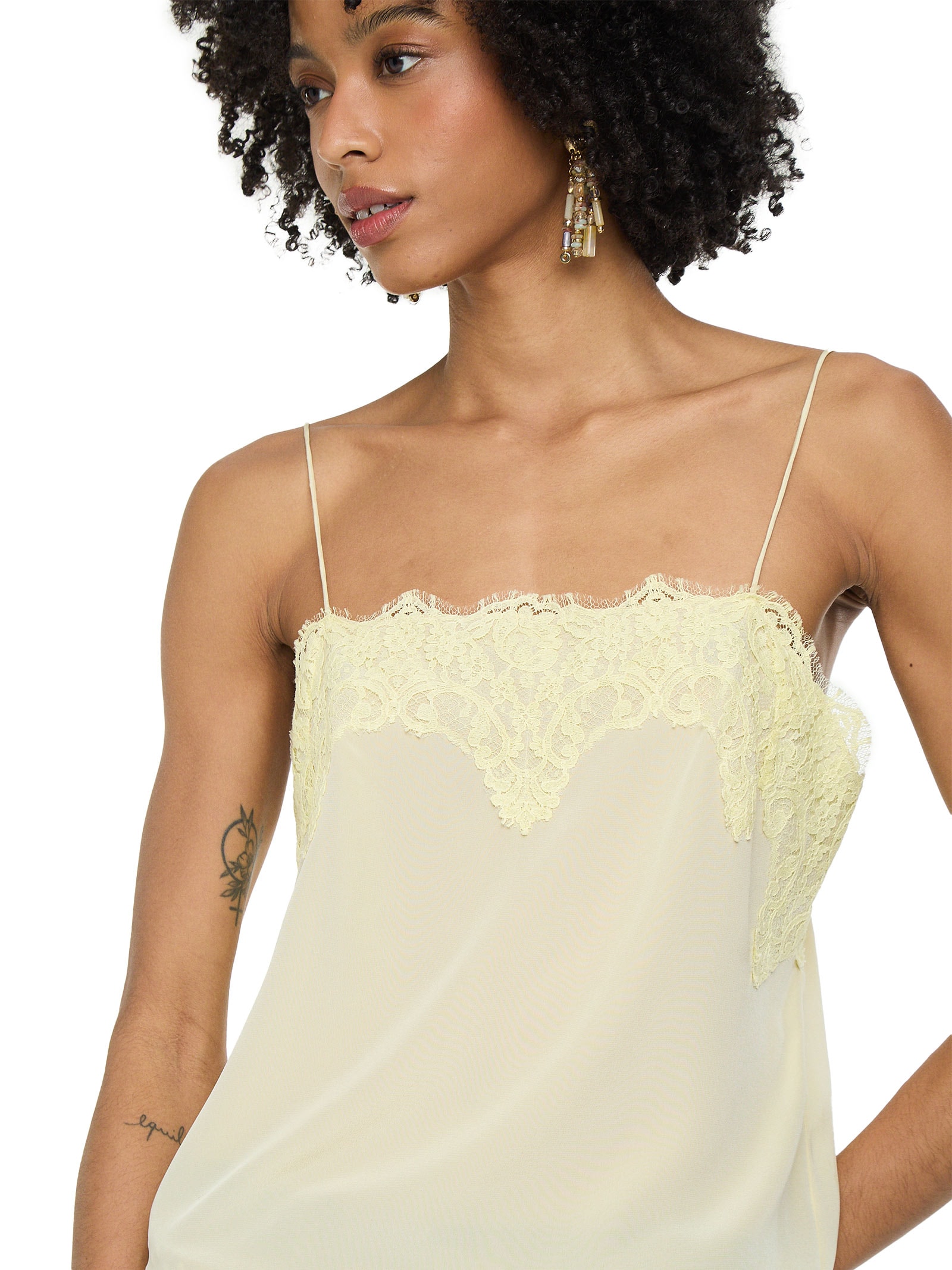 Regata Feminina Tereza Decote Reto Campo Amarelo Animale