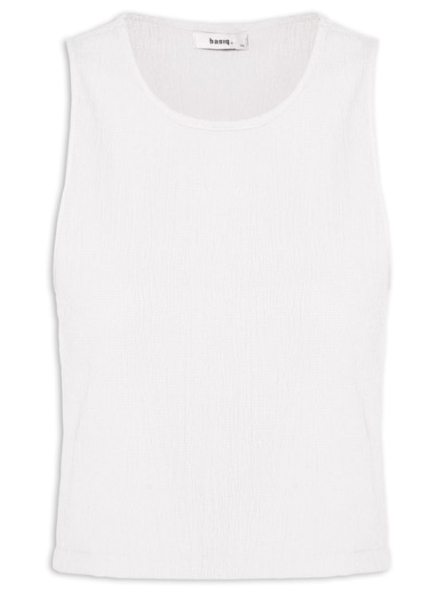 Regata Feminina Texturizada – Branco