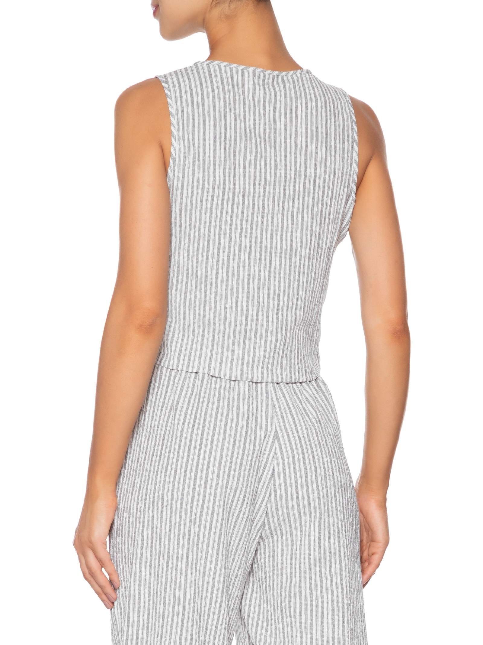 Regata Feminina Texturizada Branco Basiq