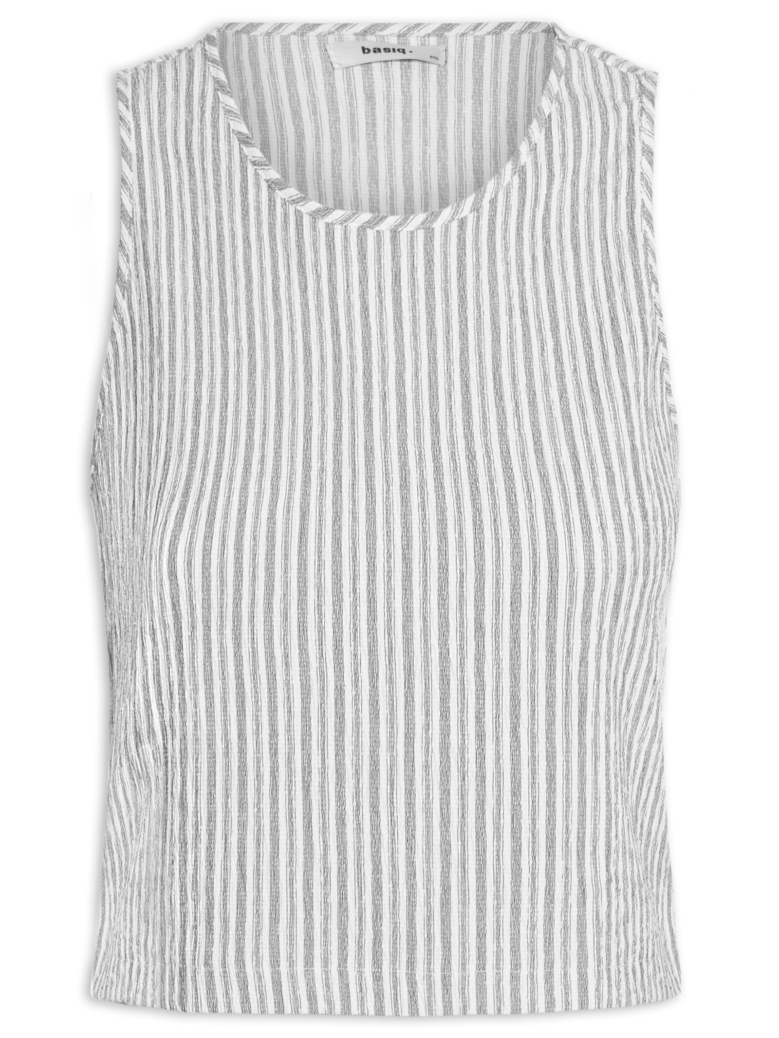 Regata Feminina Texturizada Branco Basiq