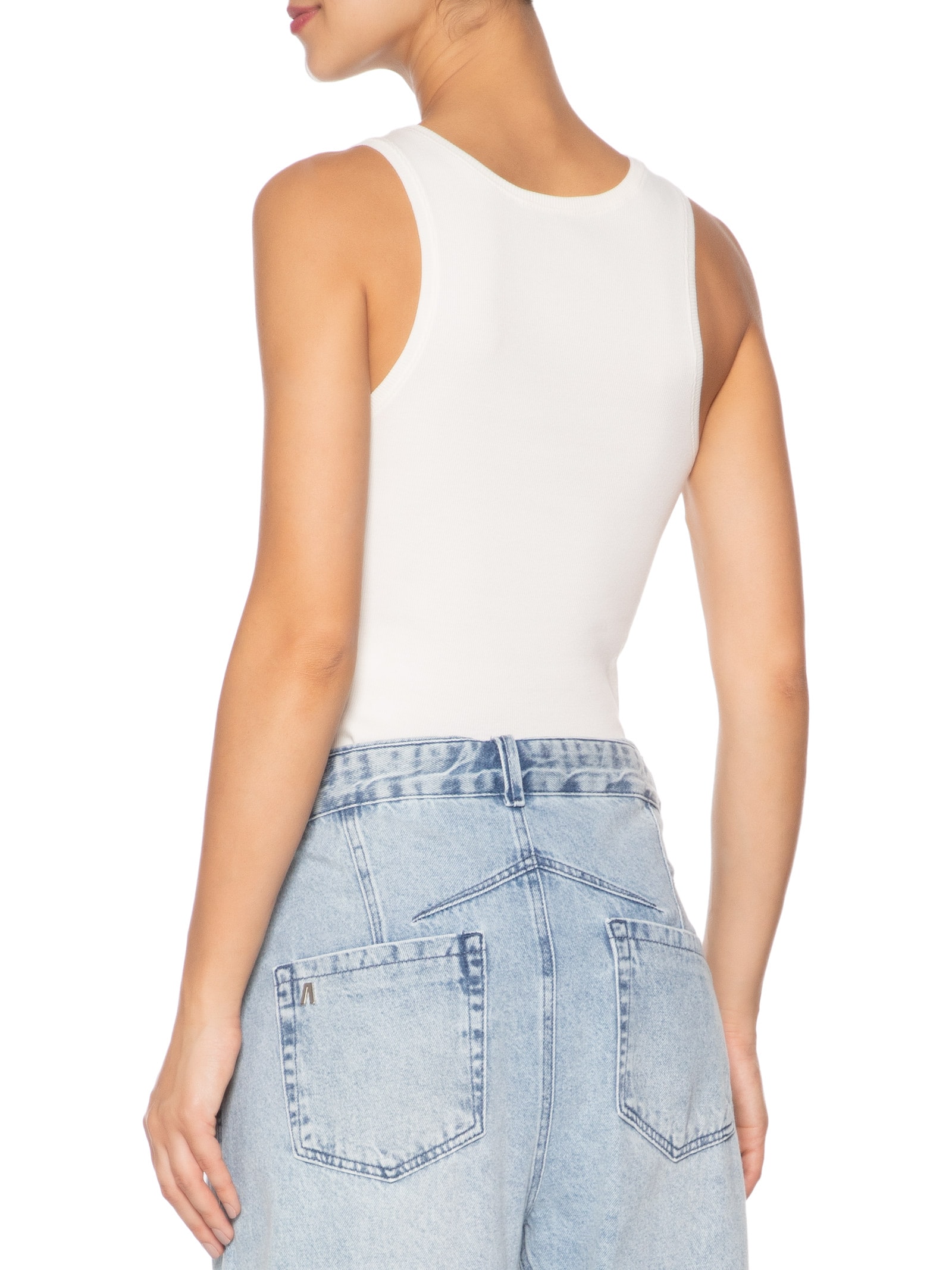 Regata Feminina Tjw Essential Rib Tank Ext Branco Tommy Jeans