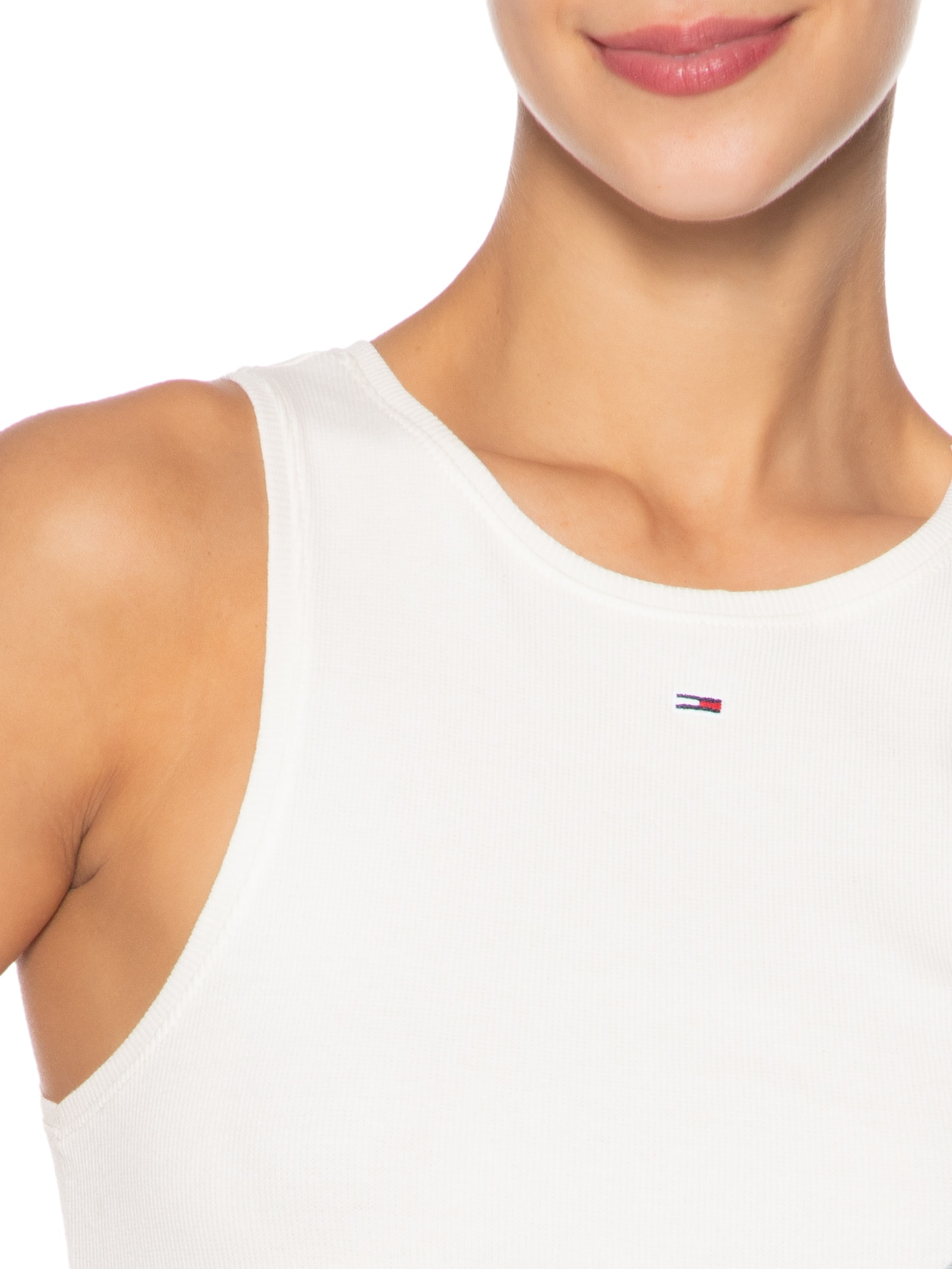 Regata Feminina Tjw Essential Rib Tank Ext Branco Tommy Jeans