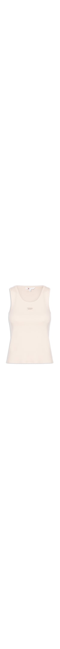 Regata Feminina Tjw Slim Script Rib Tank Top - Bege