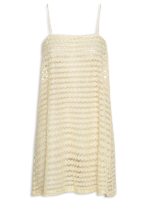 Regata Feminina Transparência E Brilho – Amarelo