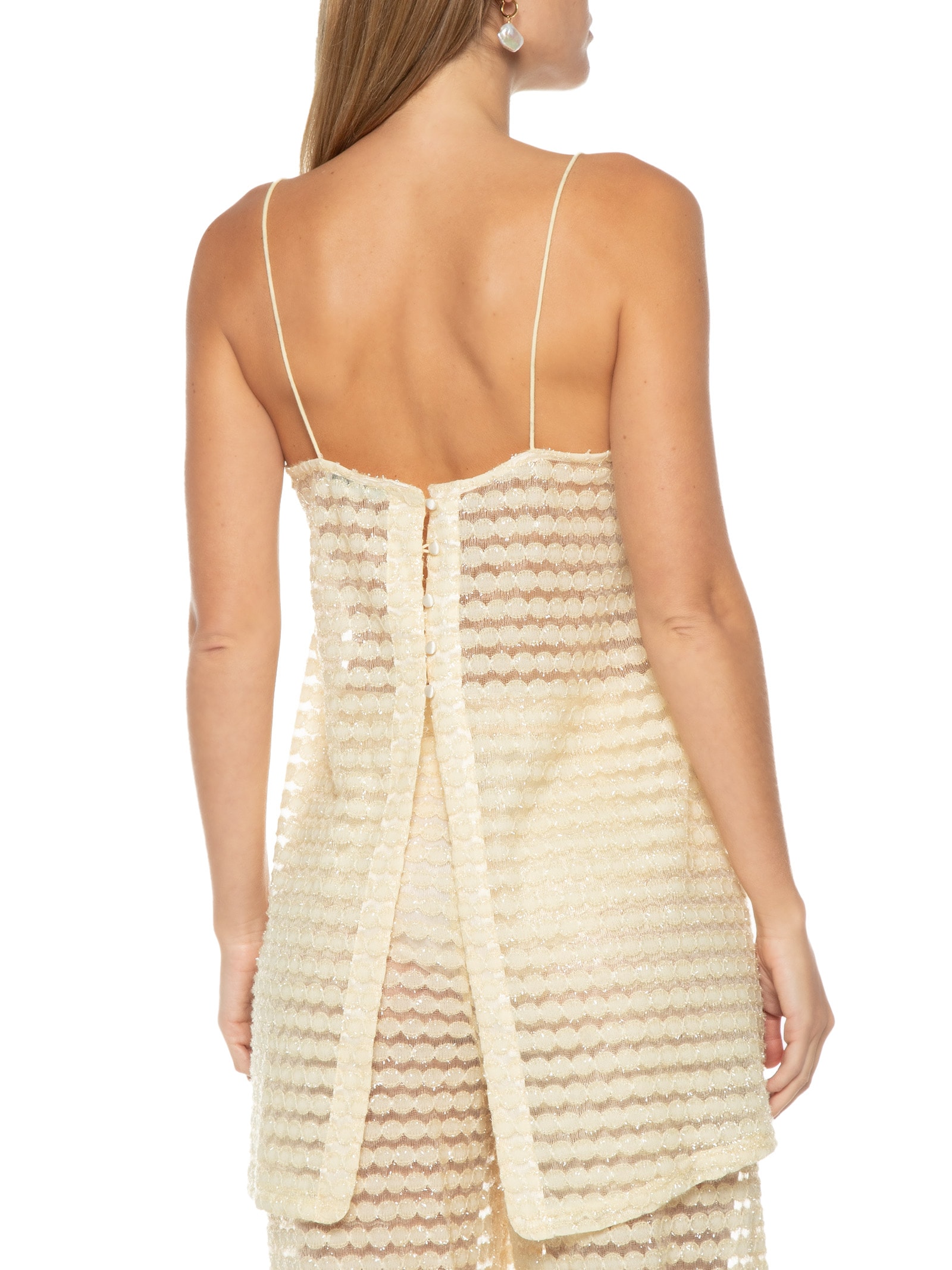 Regata Feminina Transparência E Brilho Amarelo Animale Jeans