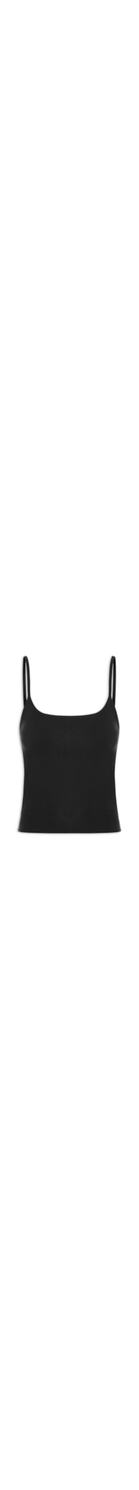 Regata Feminina Tricot Alcinha Básica - Preto