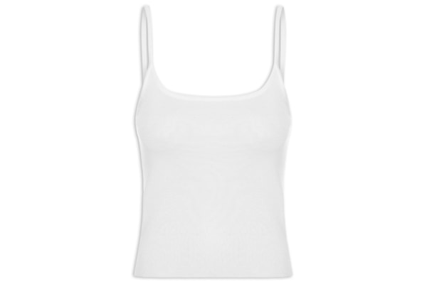 Regata Feminina Tricot Alcinha Básica – Branco